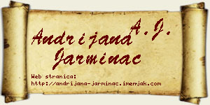 Andrijana Jarminac vizit kartica